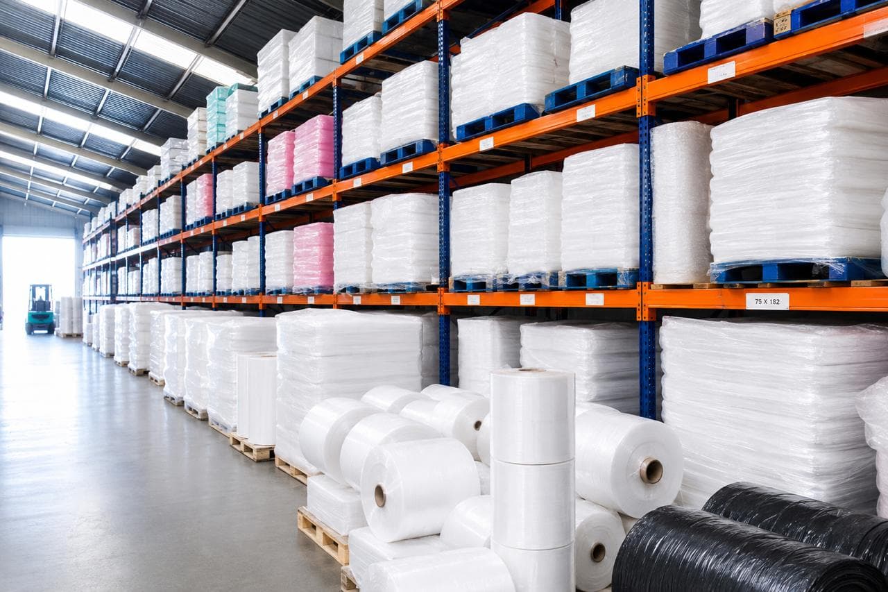 Almacén de rollos y bolsas Bioplastic